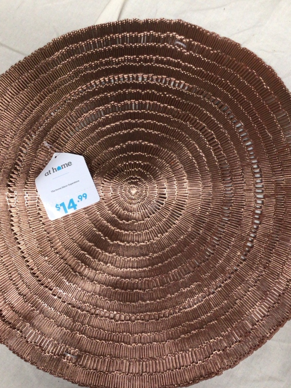 at home Metallic Copper Round Placemats - Set of 3